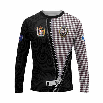 Shepherd Tartan Long Sleeve T-Shirt New Zealand Pattern Unique Zipper Stylized