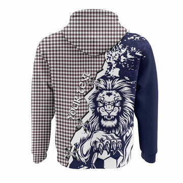 Shepherd Tartan Scottish Hoodie Angry Lion With Soccer Ball Style