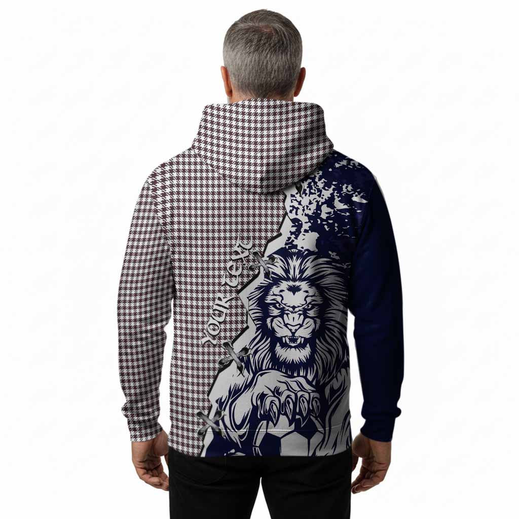 Shepherd Tartan Scottish Hoodie Angry Lion With Soccer Ball Style