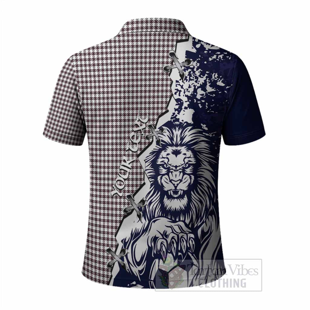 Shepherd Tartan Scottish Polo Shirt Angry Lion With Soccer Ball Style