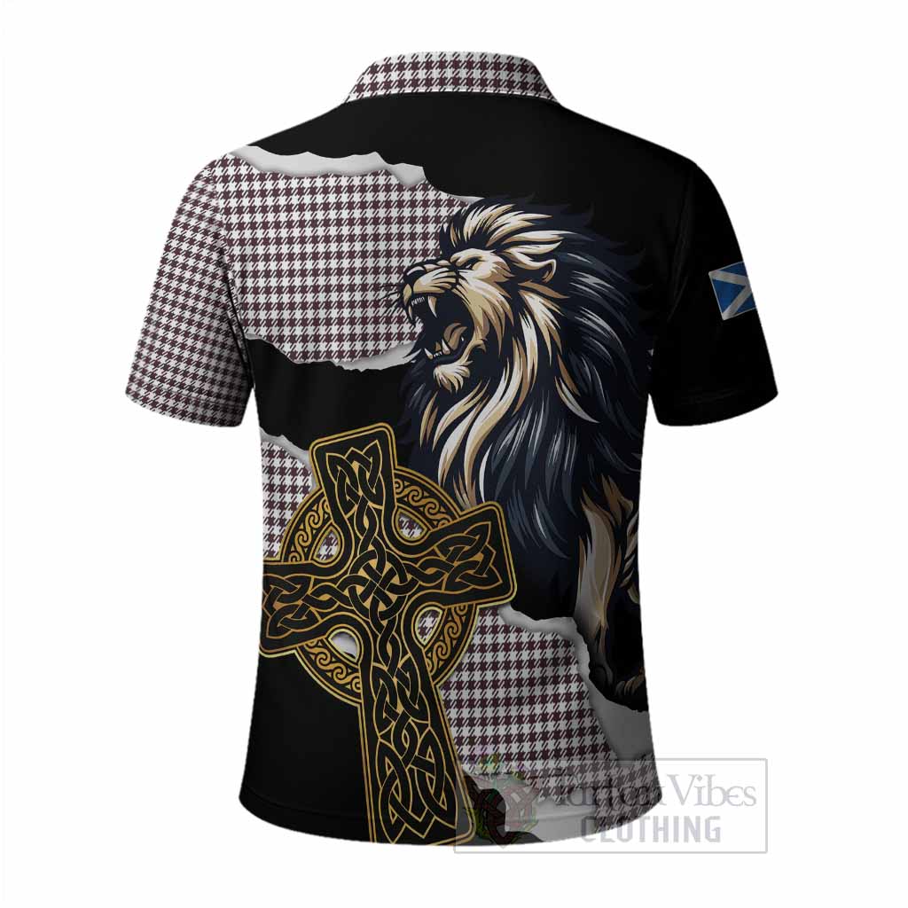 Shepherd Tartan Scottish Polo Shirt Lion Celtic Heritage