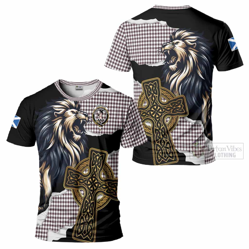 Shepherd Tartan Scottish T-Shirt Lion Celtic Heritage