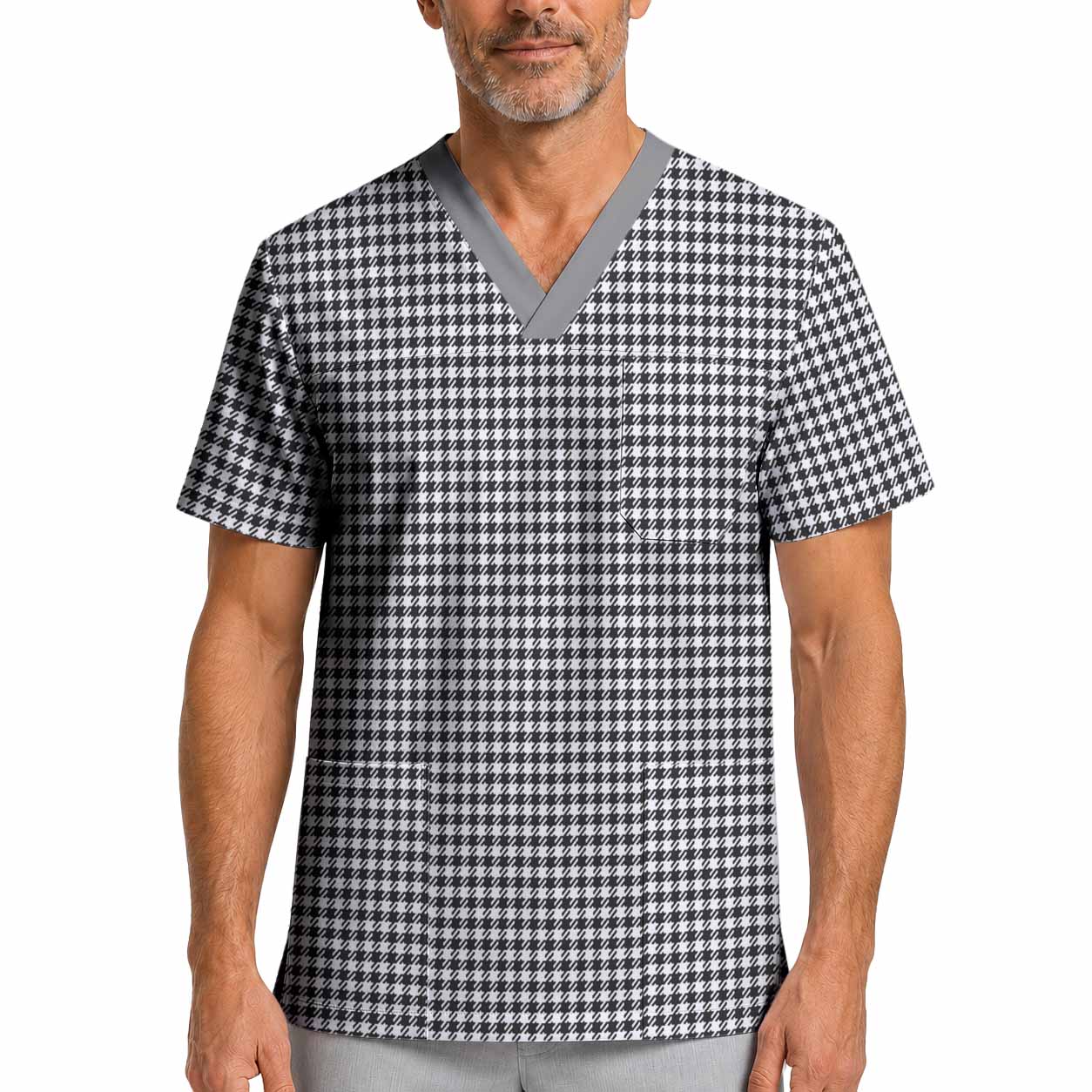 Shepherd Tartan Scrub Top XL - Tartan Vibes Clothing