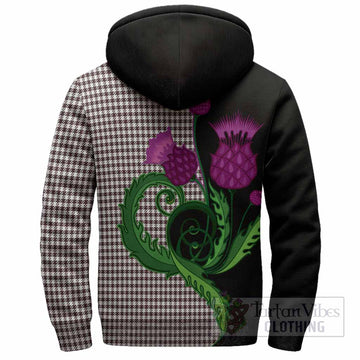 Shepherd Tartan Sherpa Hoodie Traditional Scottish Thistle