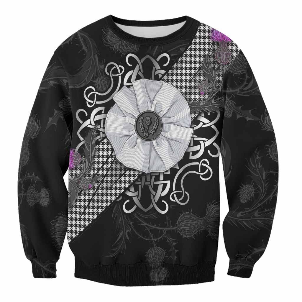 Shepherd Tartan Sweatshirt Jacobite White Rose Unisex - Tartan Vibes Clothing