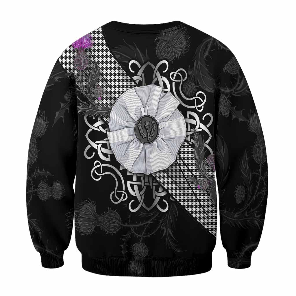 Shepherd Tartan Sweatshirt Jacobite White Rose - Tartan Vibes Clothing