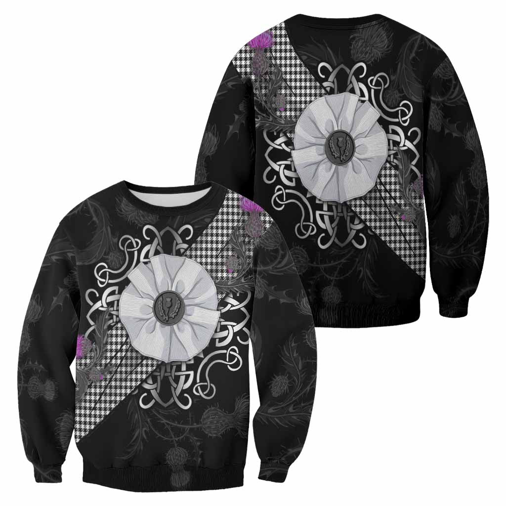Shepherd Tartan Sweatshirt Jacobite White Rose - Tartan Vibes Clothing