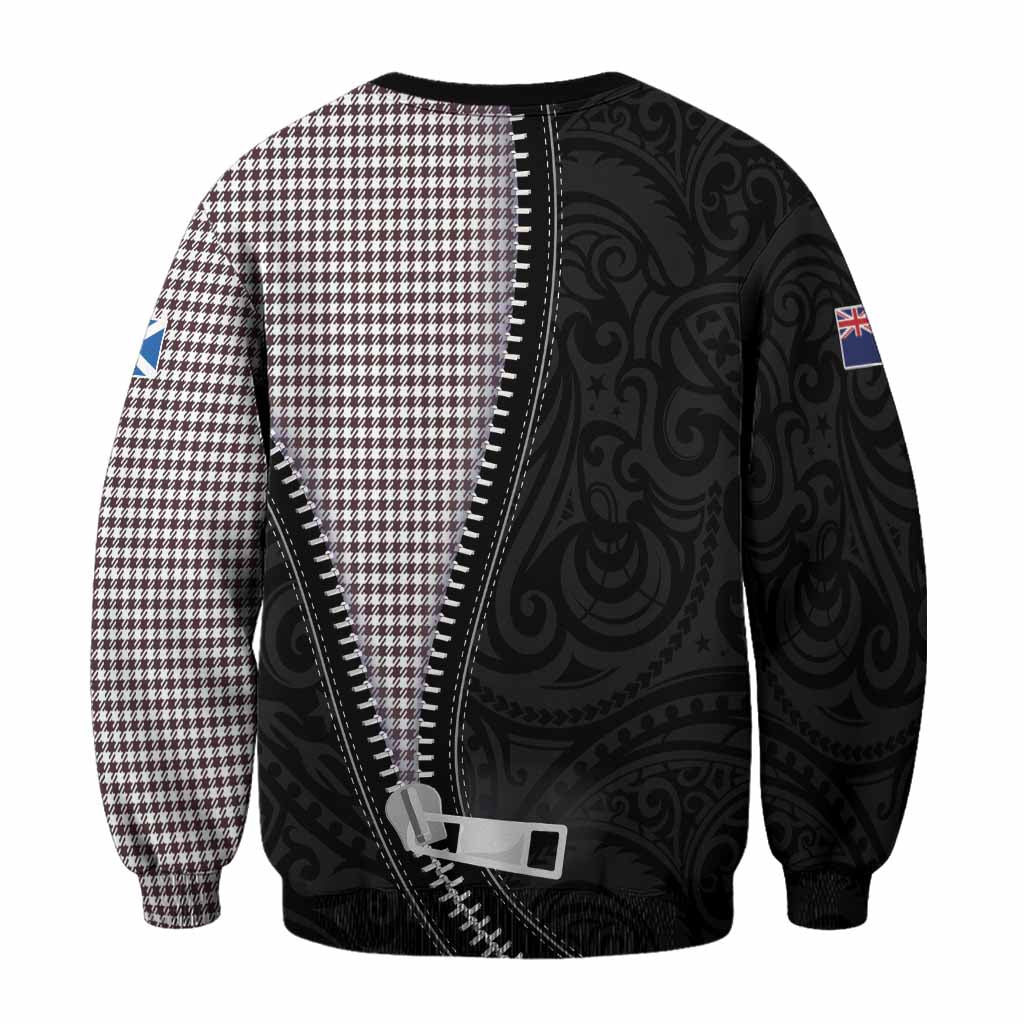 Shepherd Tartan Sweatshirt New Zealand Pattern Unique Zipper Stylized