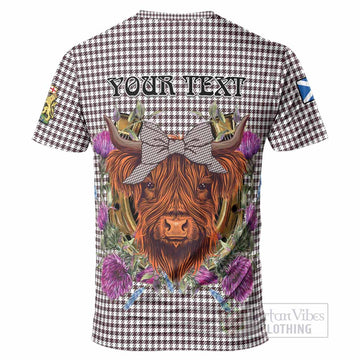 Shepherd Tartan T-Shirt Scottish Thistle Heilan Coo