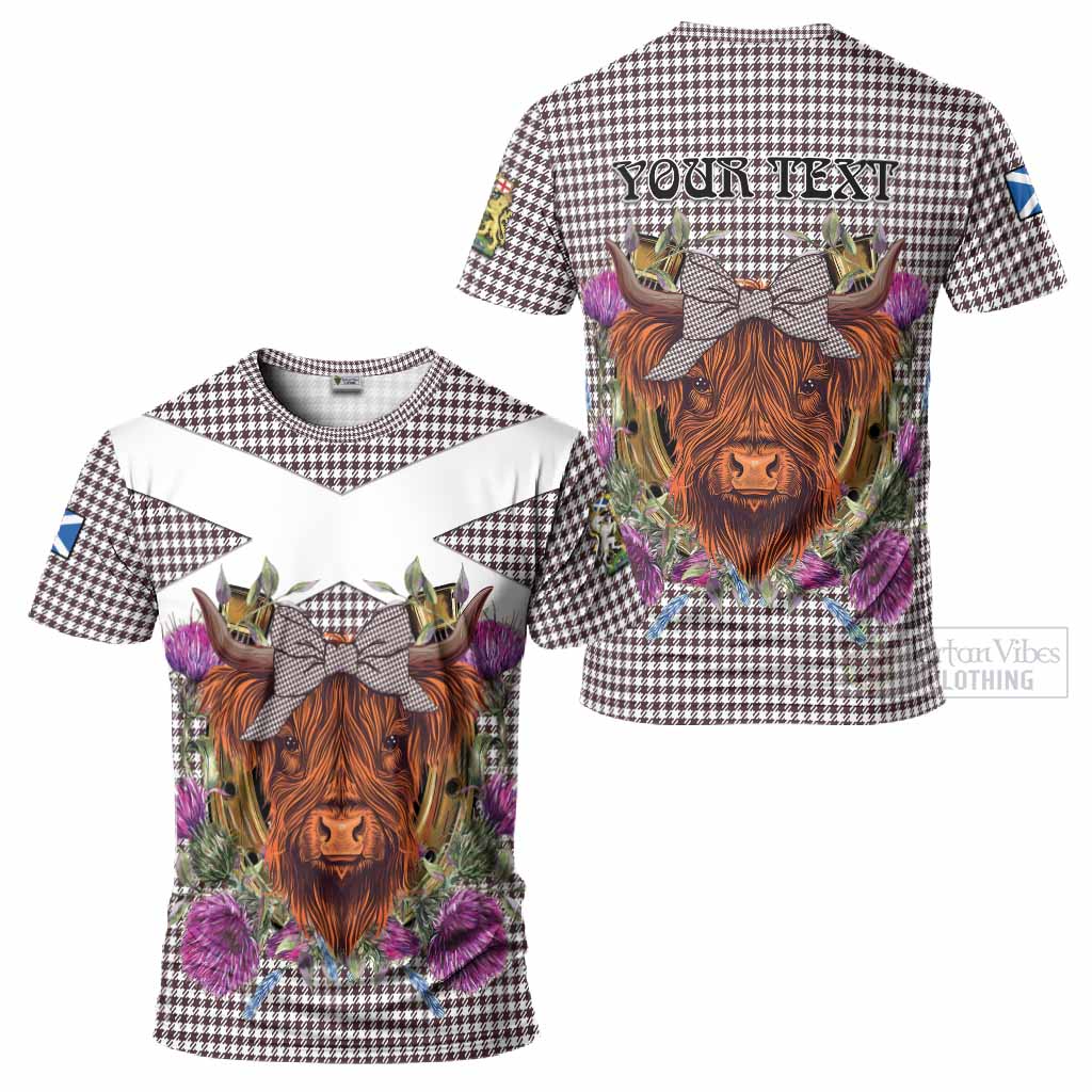 Shepherd Tartan T-Shirt Scottish Thistle Heilan Coo