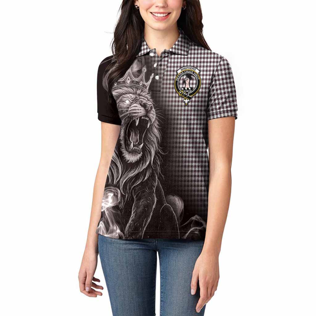 Shepherd Tartan Women Polo Shirt Roaring Lion Heritage