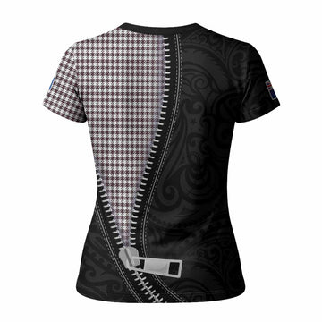 Shepherd Tartan Women T shirt New Zealand Pattern Unique Zipper Stylized