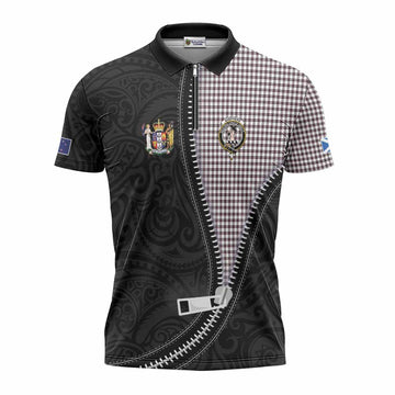 Shepherd Tartan Zipper Polo Shirt New Zealand Pattern Unique Zipper Stylized
