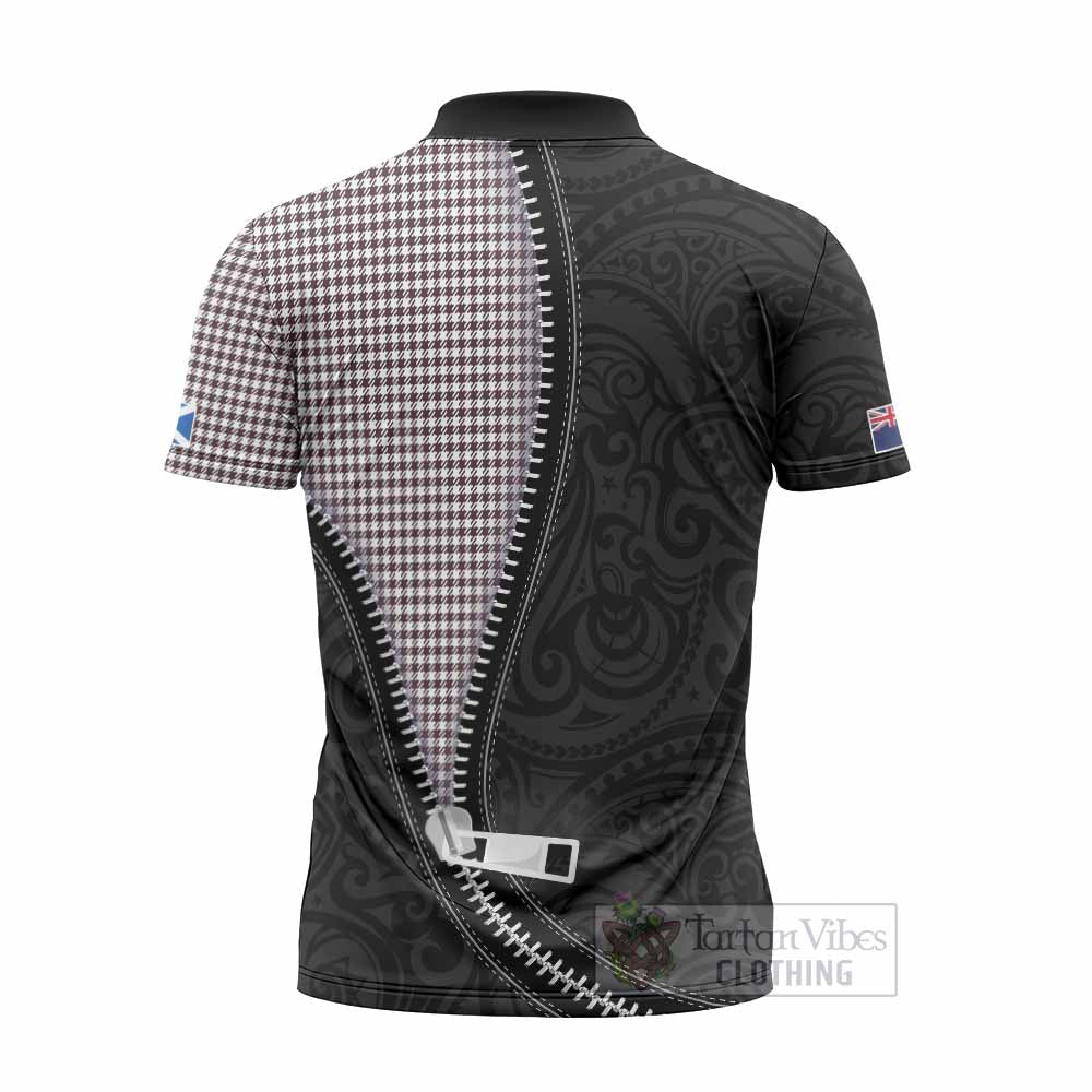Shepherd Tartan Zipper Polo Shirt New Zealand Pattern Unique Zipper Stylized