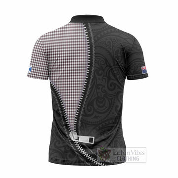 Shepherd Tartan Zipper Polo Shirt New Zealand Pattern Unique Zipper Stylized