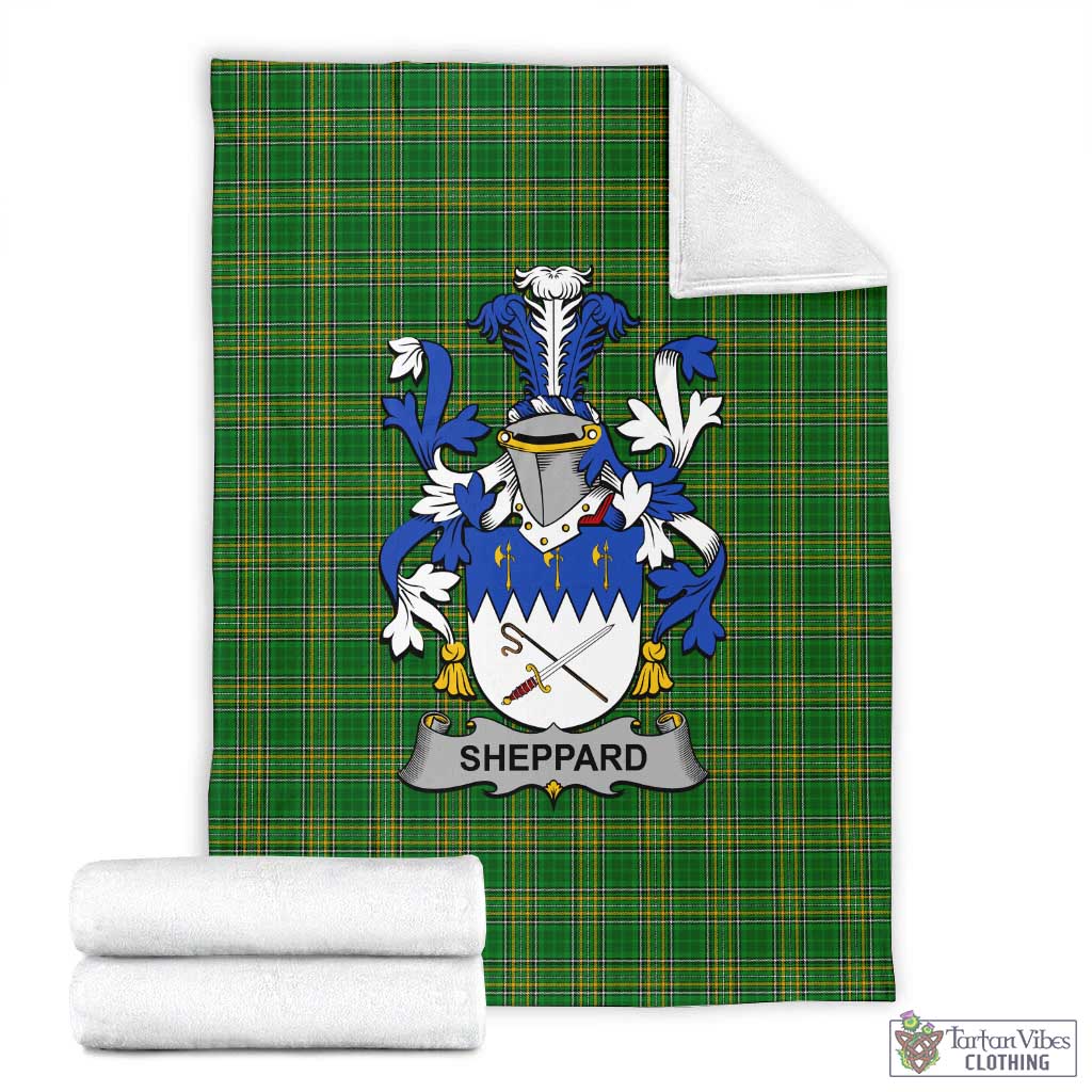 Sheppard Irish Clan Tartan Blanket with Coat of Arms X-Large 59 x 79 inches 150 x 200 cm - Tartan Vibes Clothing