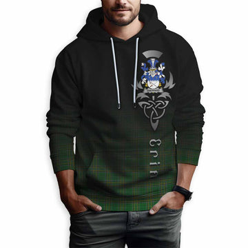 Tartan Vibes Clothing Sheppard Irish Clan Hoodie with Coat of Arms Erin Go Bragh Celtic Inspired