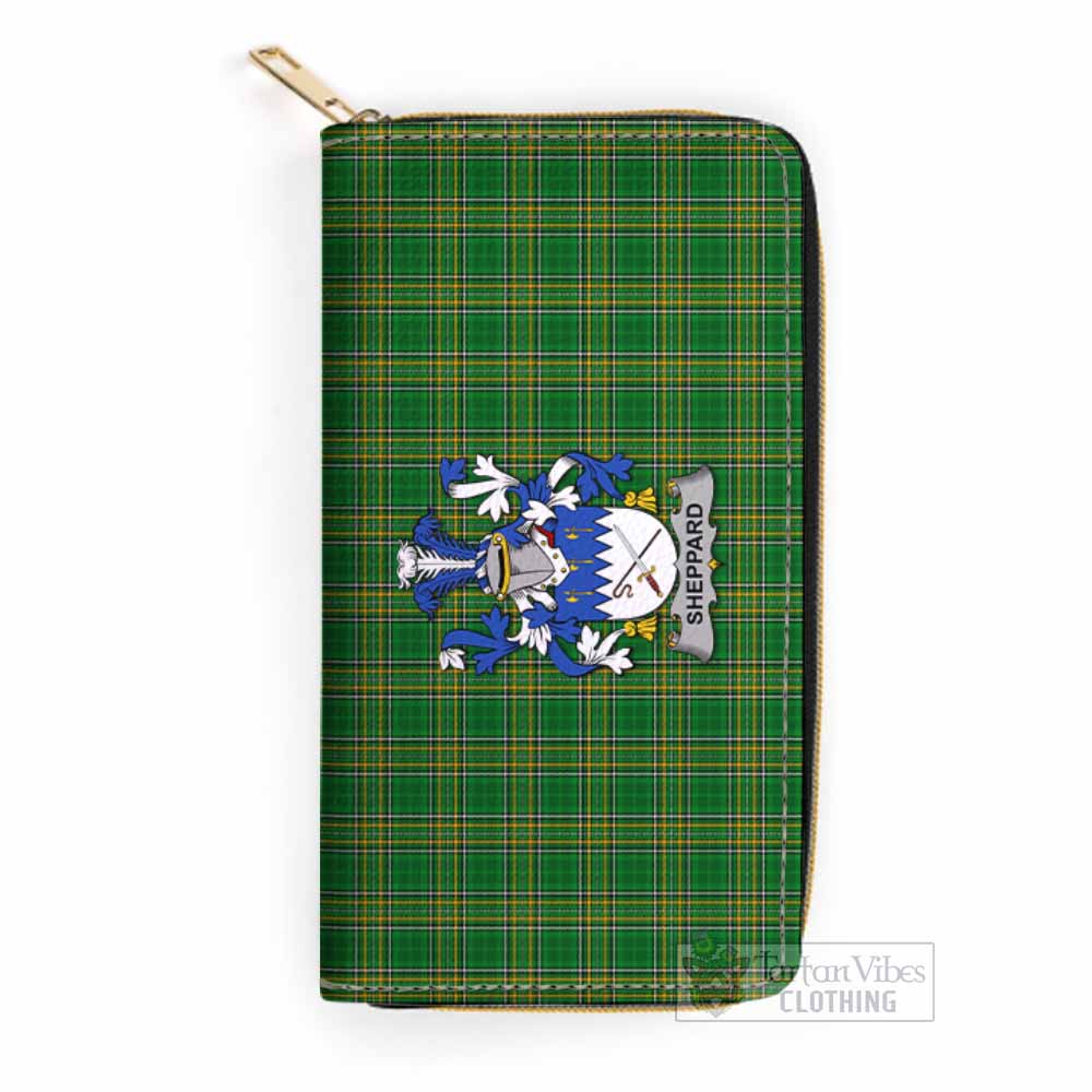 Sheppard Irish Clan Tartan Women's Leather Wallet with Coat of Arms One Size 19.7*10.5*3.5 cm - Tartan Vibes Clothing
