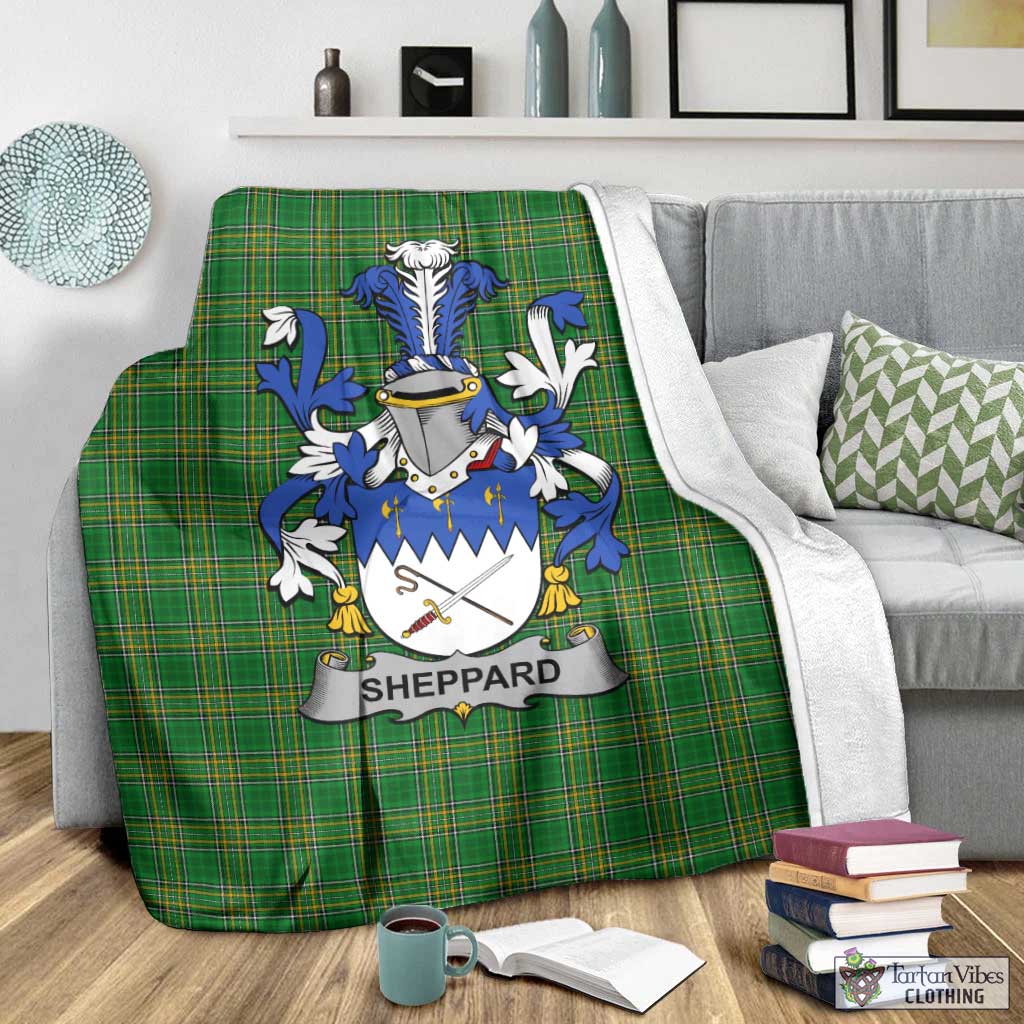 Sheppard Irish Clan Tartan Blanket with Coat of Arms - Tartan Vibes Clothing