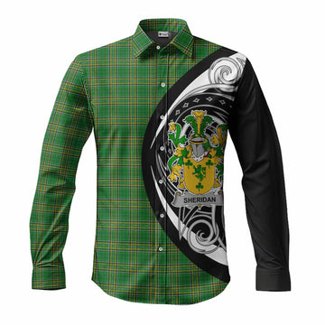 Sheridan Irish Clan Long Sleeve Button Shirt Celtic Circle Style