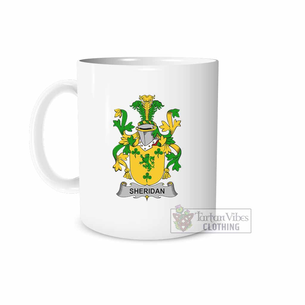 Tartan Vibes Clothing Sheridan Irish Clan Coat of Arms Ceramic Mug