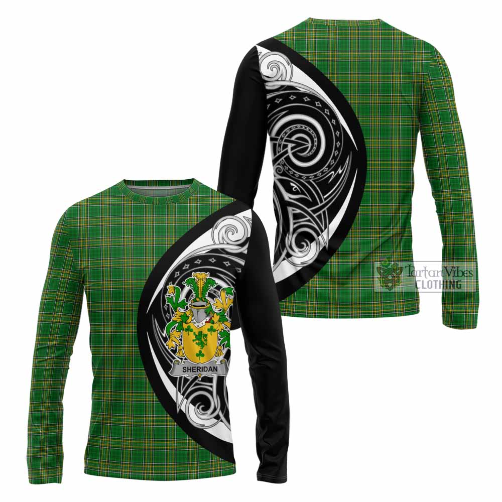 Tartan Vibes Clothing Sheridan Irish Clan Long Sleeve T-Shirt Celtic Circle Style