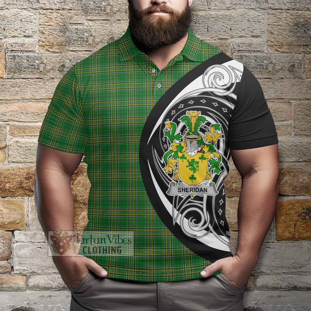 Tartan Vibes Clothing Sheridan Irish Clan Polo Shirt Celtic Circle Style