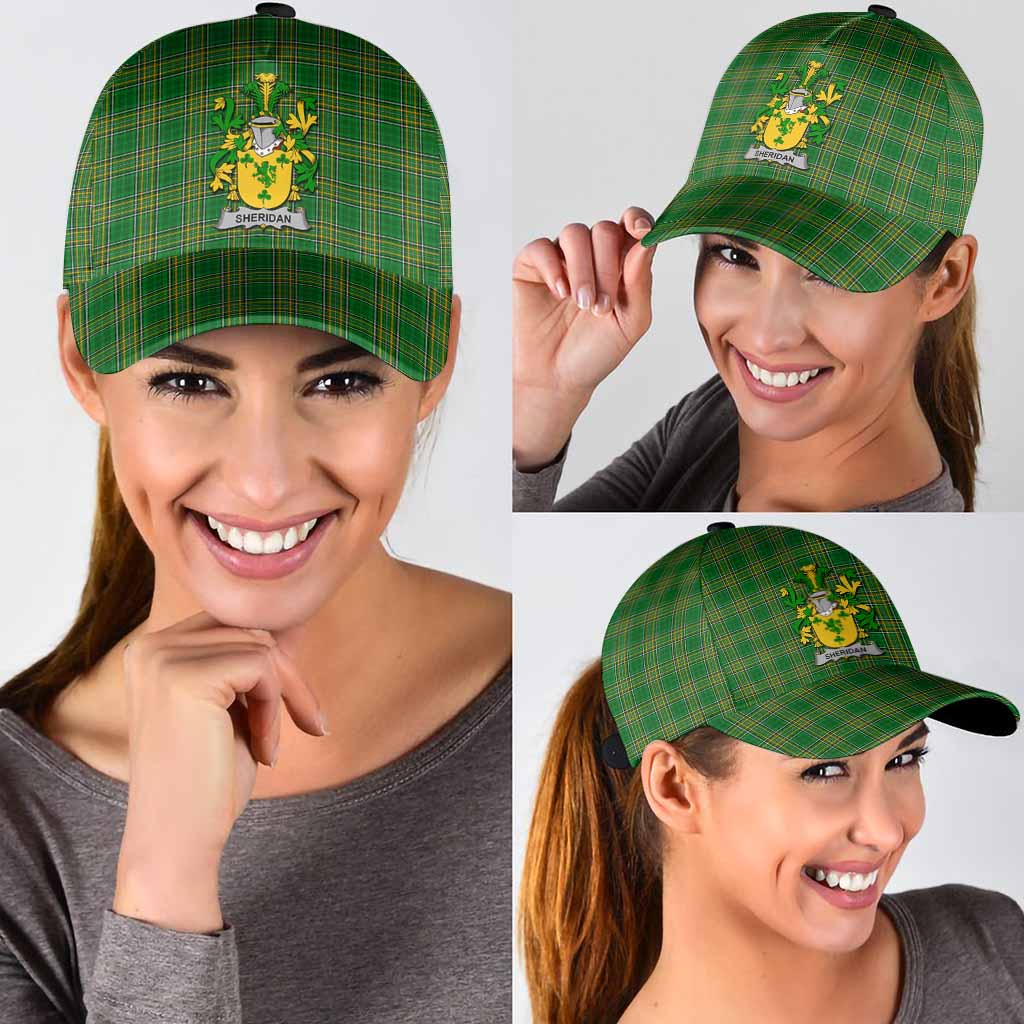 Sheridan Irish Clan Tartan Classic Cap with Coat of Arms