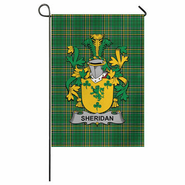 Sheridan Irish Clan Tartan Garden Flag with Coat of Arms