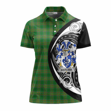 Sherlock Irish Clan Women's Polo Shirt Celtic Circle Style Women - Tartan Vibes Clothing