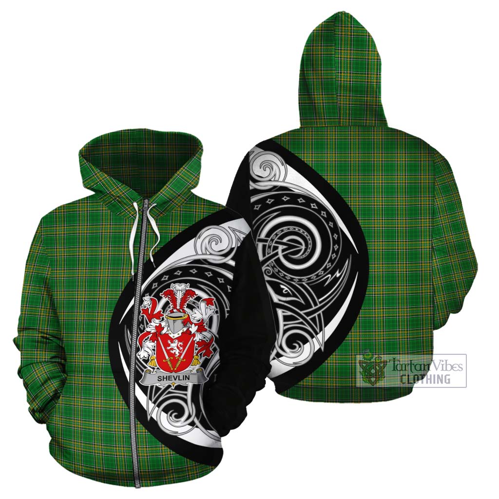 Tartan Vibes Clothing Shevlin Irish Clan Cotton Hoodie Celtic Circle Style
