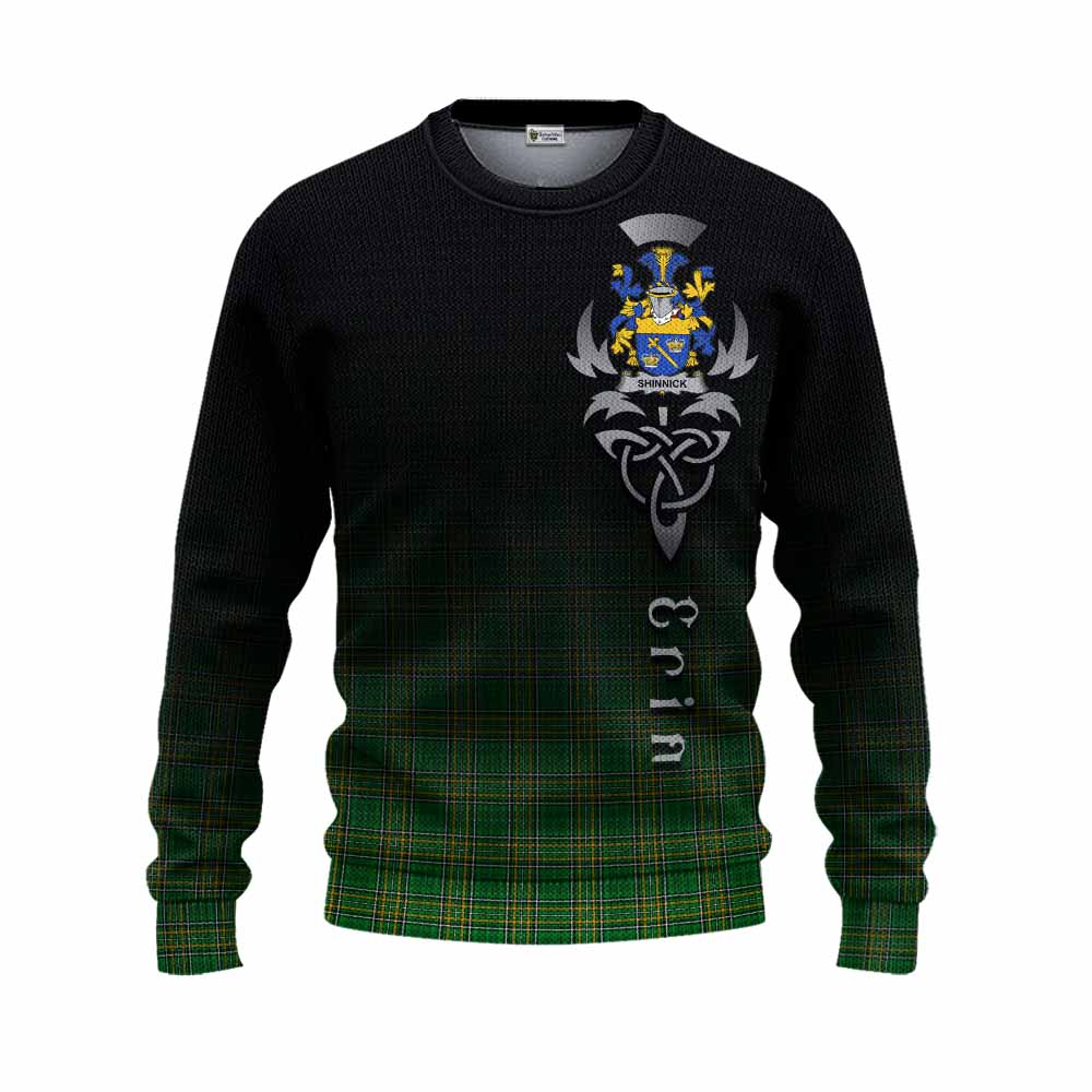 Shinnick Irish Clan Knitted Sweater with Coat of Arms Erin Go Bragh Celtic Inspired Unisex - Tartan Vibes Clothing