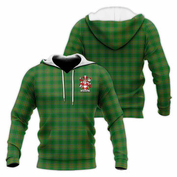 Shortall Irish Clan Tartan Knitted Hoodie with Coat of Arms Unisex - Tartan Vibes Clothing
