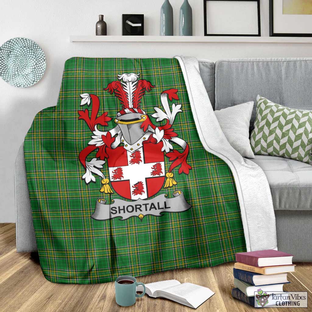 Shortall Irish Clan Tartan Blanket with Coat of Arms - Tartan Vibes Clothing