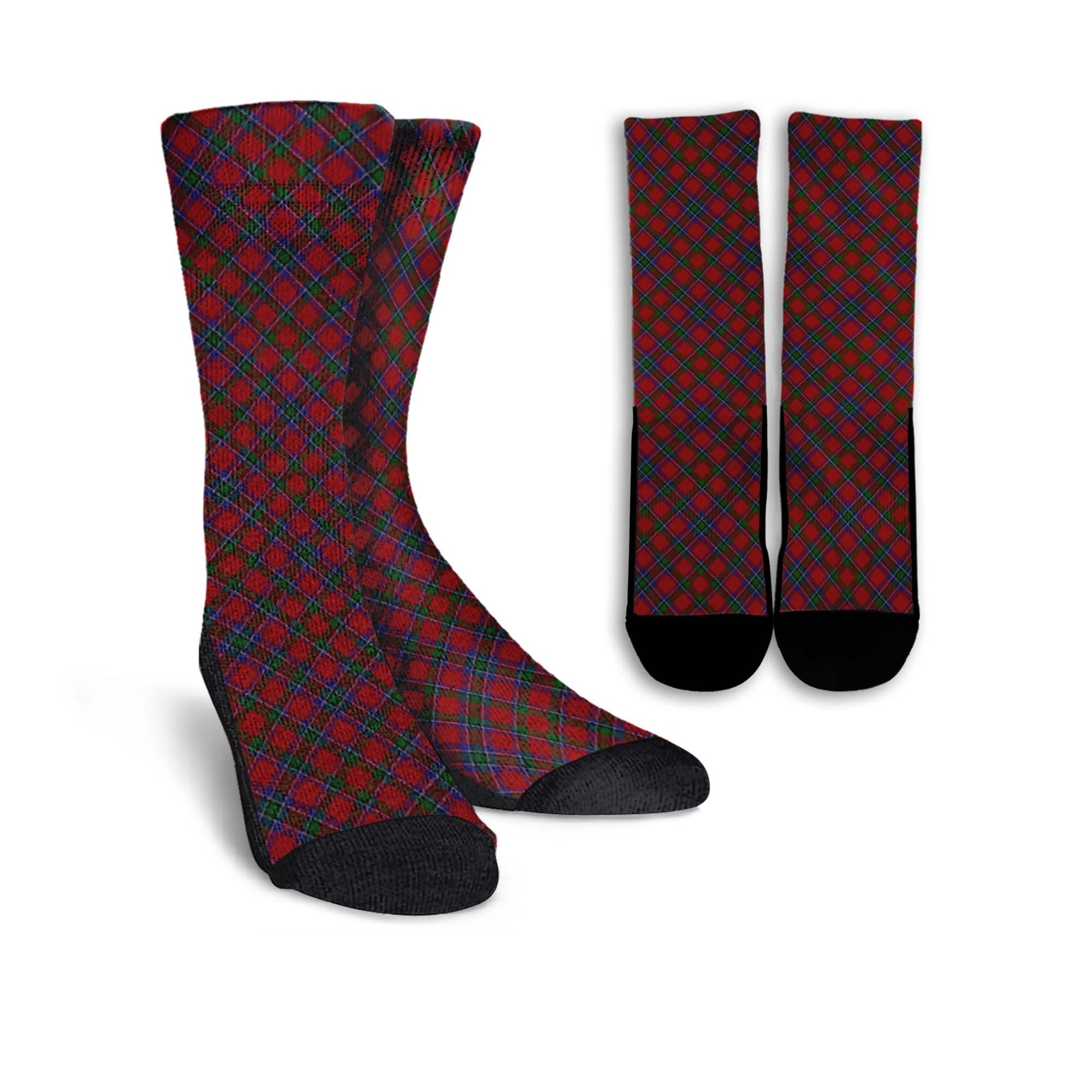 Sinclair Tartan Crew Socks Cross Tartan Style - Tartanvibesclothing