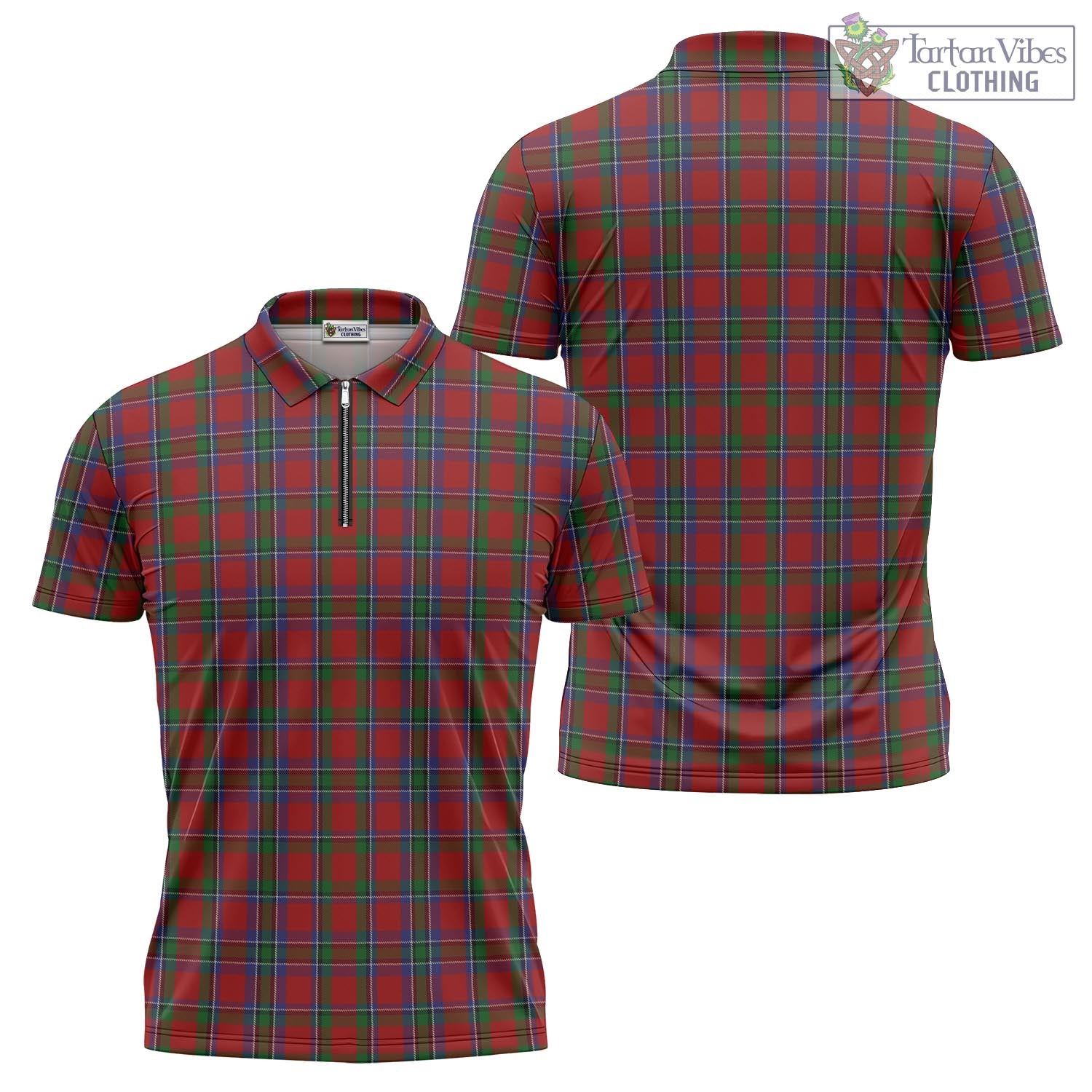 Tartan Vibes Clothing Sinclair Tartan Zipper Polo Shirt