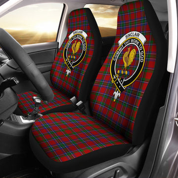 Sinclair Tartan Car Seat Cover with Family Crest
