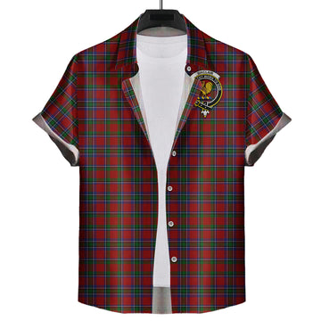Sinclair Tartan Hawaiian Shirt with Family Crest