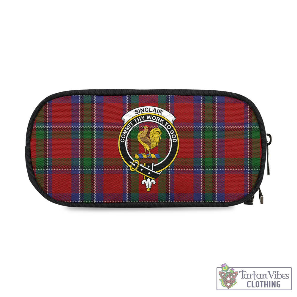 Tartan Vibes Clothing Sinclair Tartan Pen and Pencil Case with Family Crest