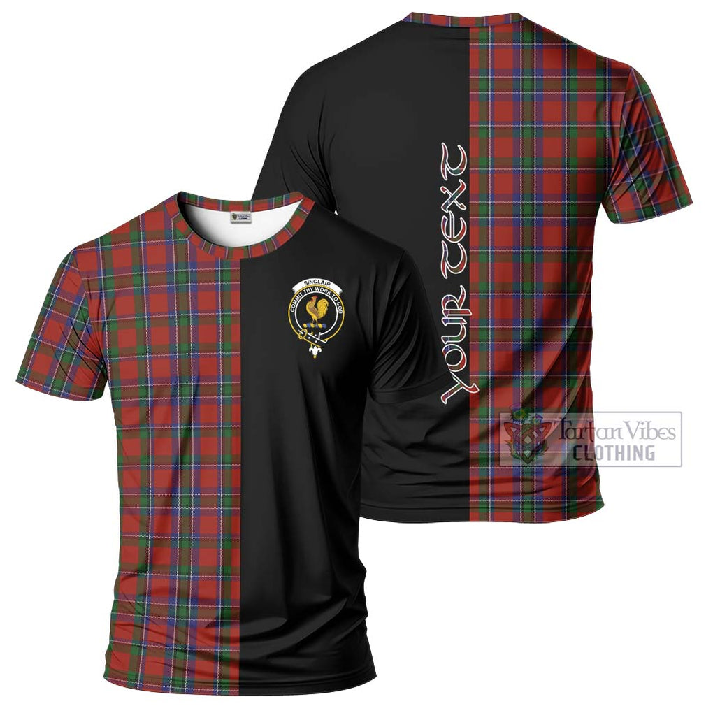 Sinclair Tartan T-Shirt with Family Crest and Half Of Me Style Kid's Shirt - Tartanvibesclothing Shop
