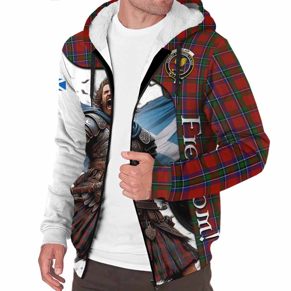 Tartan Vibes Clothing Sinclair Crest Tartan Sherpa Hoodie Inspired by the Freedom of Scottish Warrior