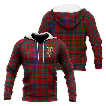 Sinclair Tartan Knitted Hoodie with Family Crest