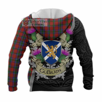 Sinclair Tartan Family Crest Knitted Hoodie Lion Rampant Royal Thistle Shield Celtic Inspired