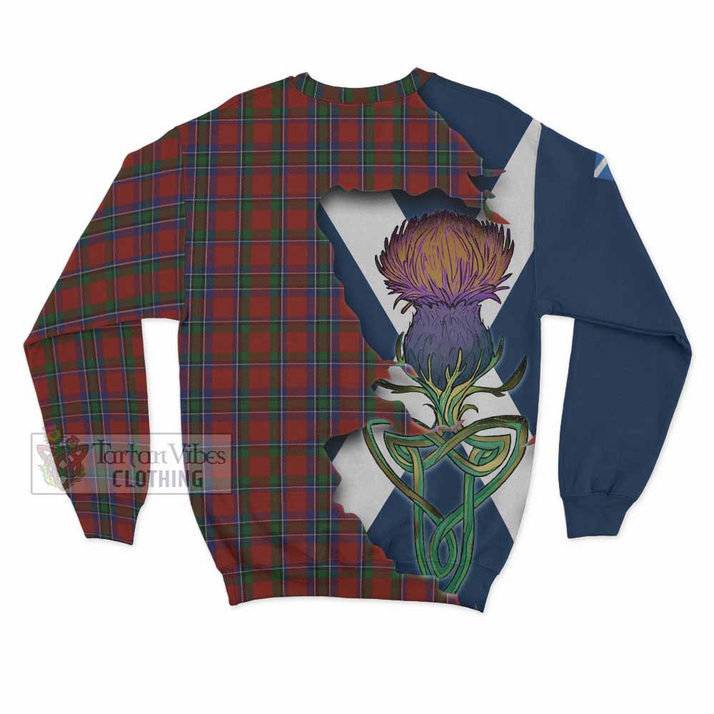 Sinclair Tartan Family Crest Sweatshirt Scottish Thistle Celtic Inspired - Tartan Vibes Clothing