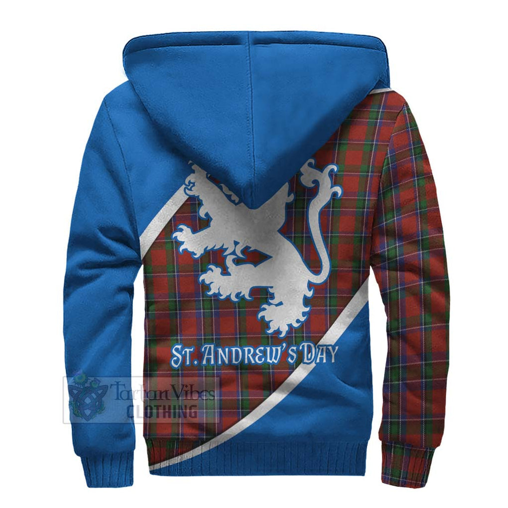 Tartan Vibes Clothing Sinclair Family Crest Tartan Sherpa Hoodie Celebrate Saint Andrew's Day in Style