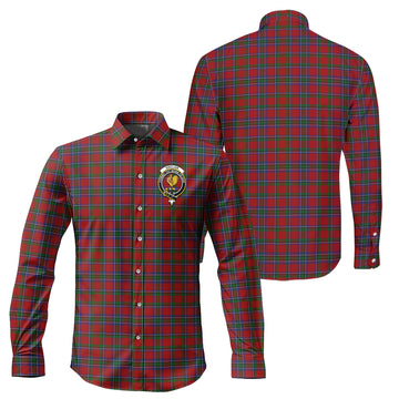Sinclair Tartan Long Sleeve Button Up Shirt with Family Crest