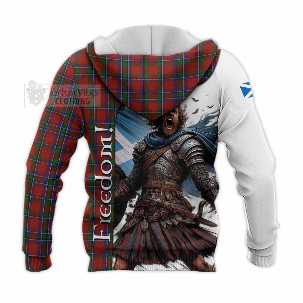 Tartan Vibes Clothing Sinclair Crest Tartan Knitted Hoodie Inspired by the Freedom of Scottish Warrior