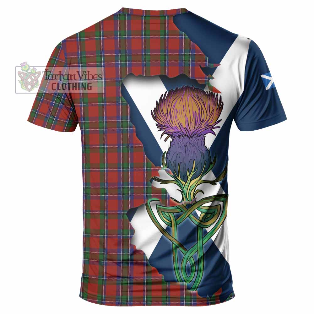 Tartan Vibes Clothing Sinclair Tartan Family Crest T-Shirt Scottish Thistle Celtic Inspired