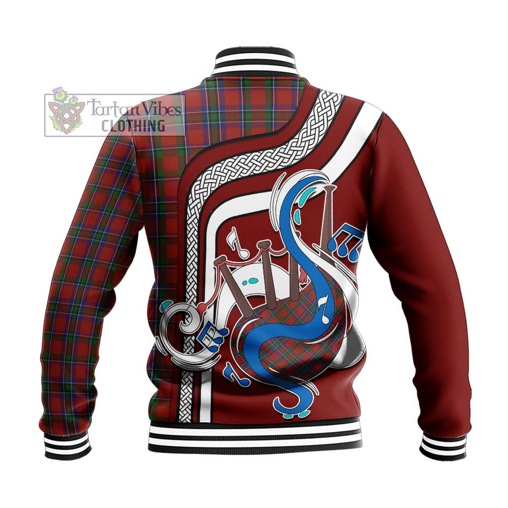 Tartan Vibes Clothing Sinclair Tartan Baseball Jacket with Epic Bagpipe Style
