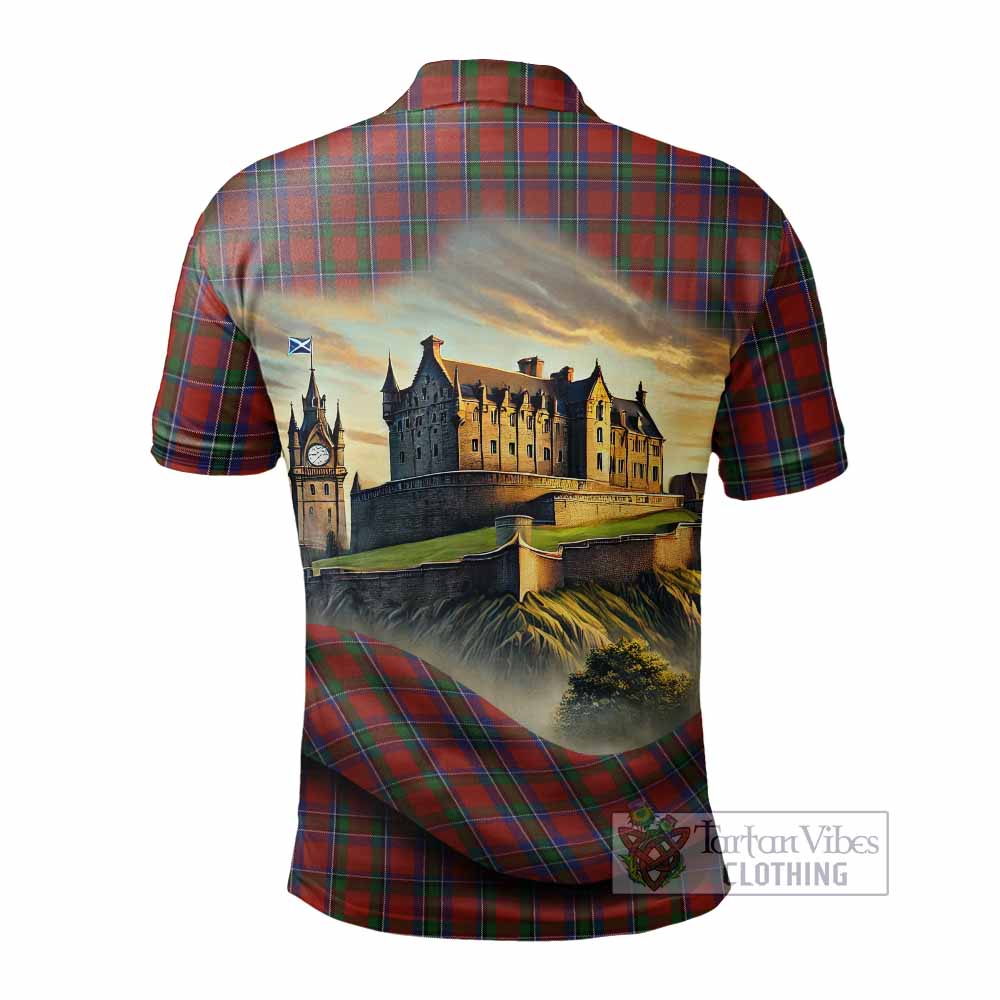 Tartan Vibes Clothing Sinclair Tartan Family Crest Polo Shirt with Scottish Ancient Castle Stype